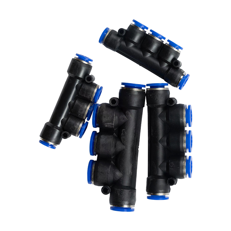 Pneumatic component PK five-way connector