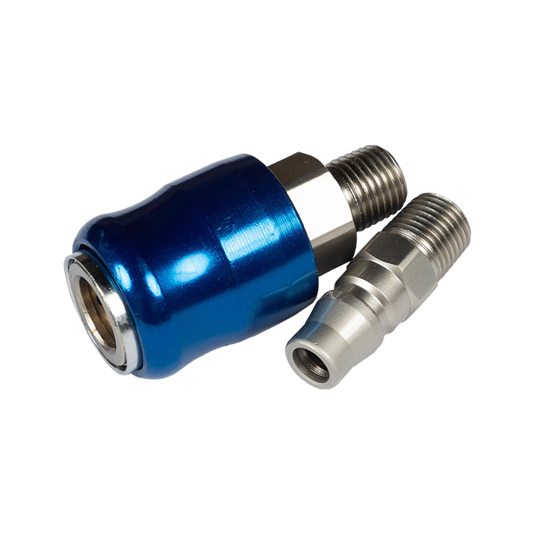 Pneumatic quick coupling Fine external thread joint